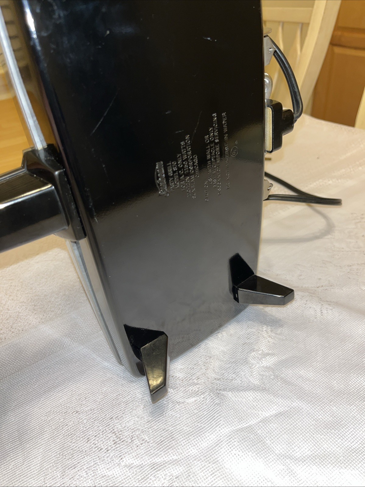 Vintage Sunbeam Party Grill Chrome Sandwich Maker Press 870 Electric TESTED WRKS