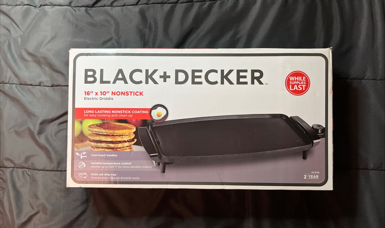 BLACK+DECKER Non Stick Electric Cooking Griddle 16”x10”