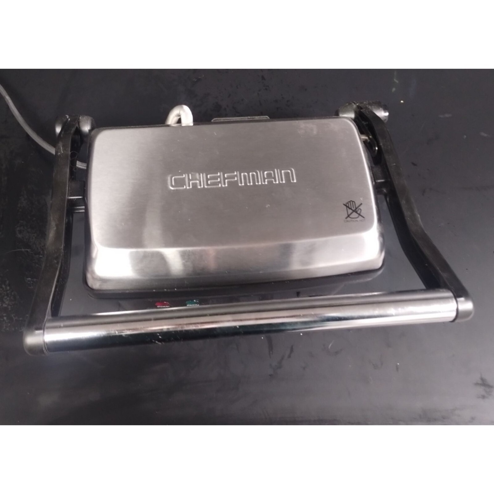 Chefman Silver/Black Panini Press in Great Condition – SKU 2246