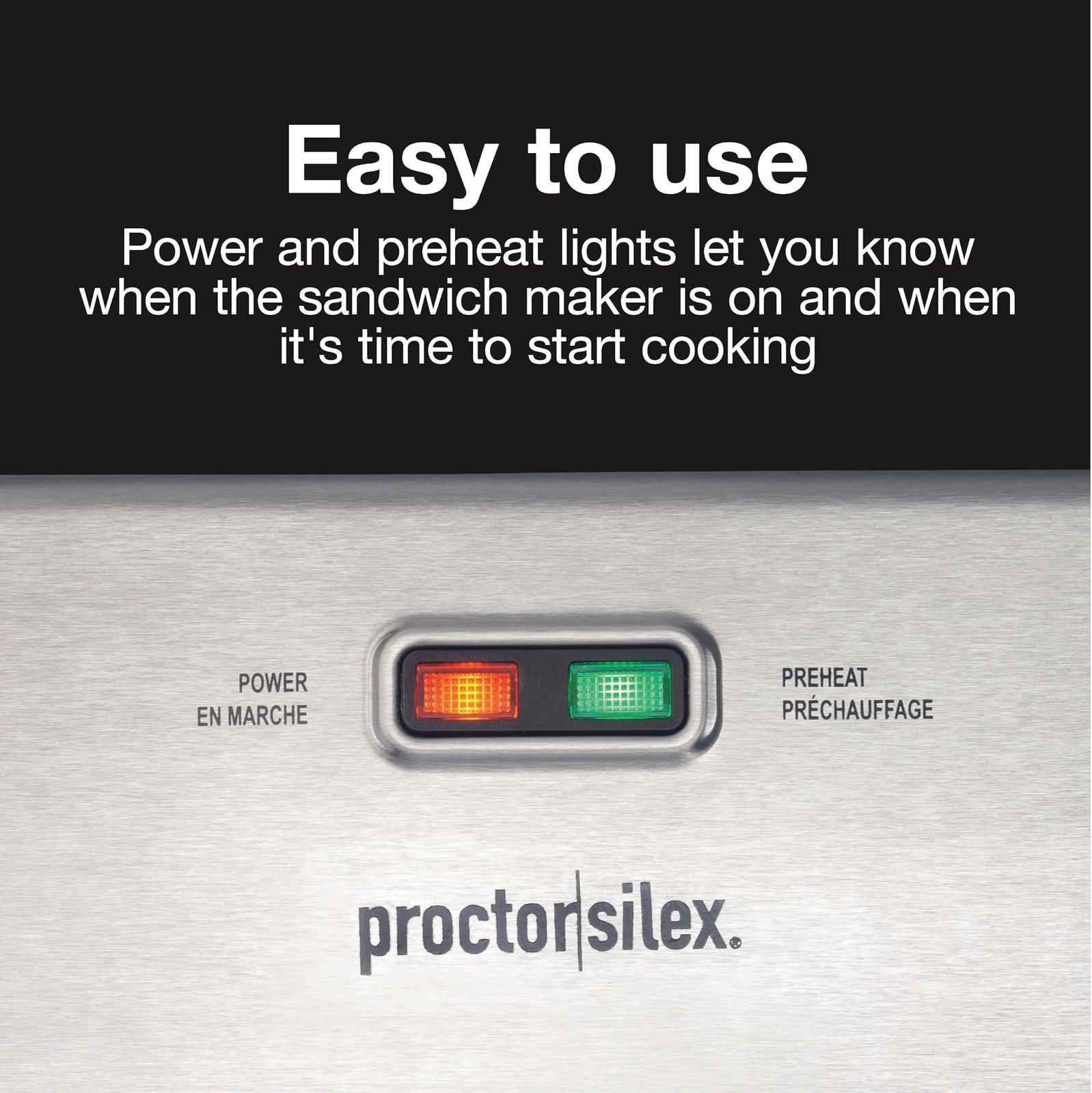 Proctor Silex Deluxe Hot Sandwich Maker With PFAS-Free Non-Stick Plates | Fit…