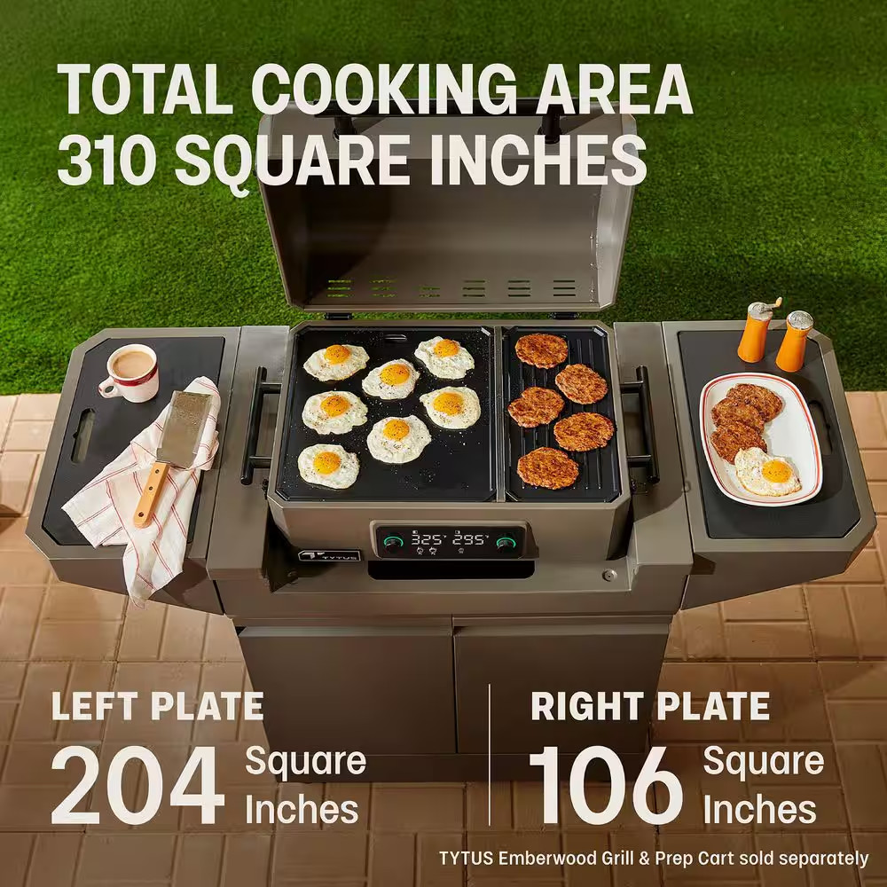 Emberwood Portable Electric Griddle and Grill in Gunmetal Gray