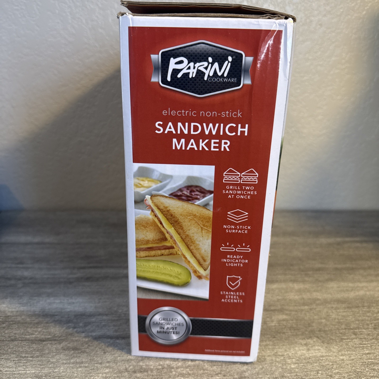 Parini Electric Sandwich Maker Grill Non Stick Surface NEW