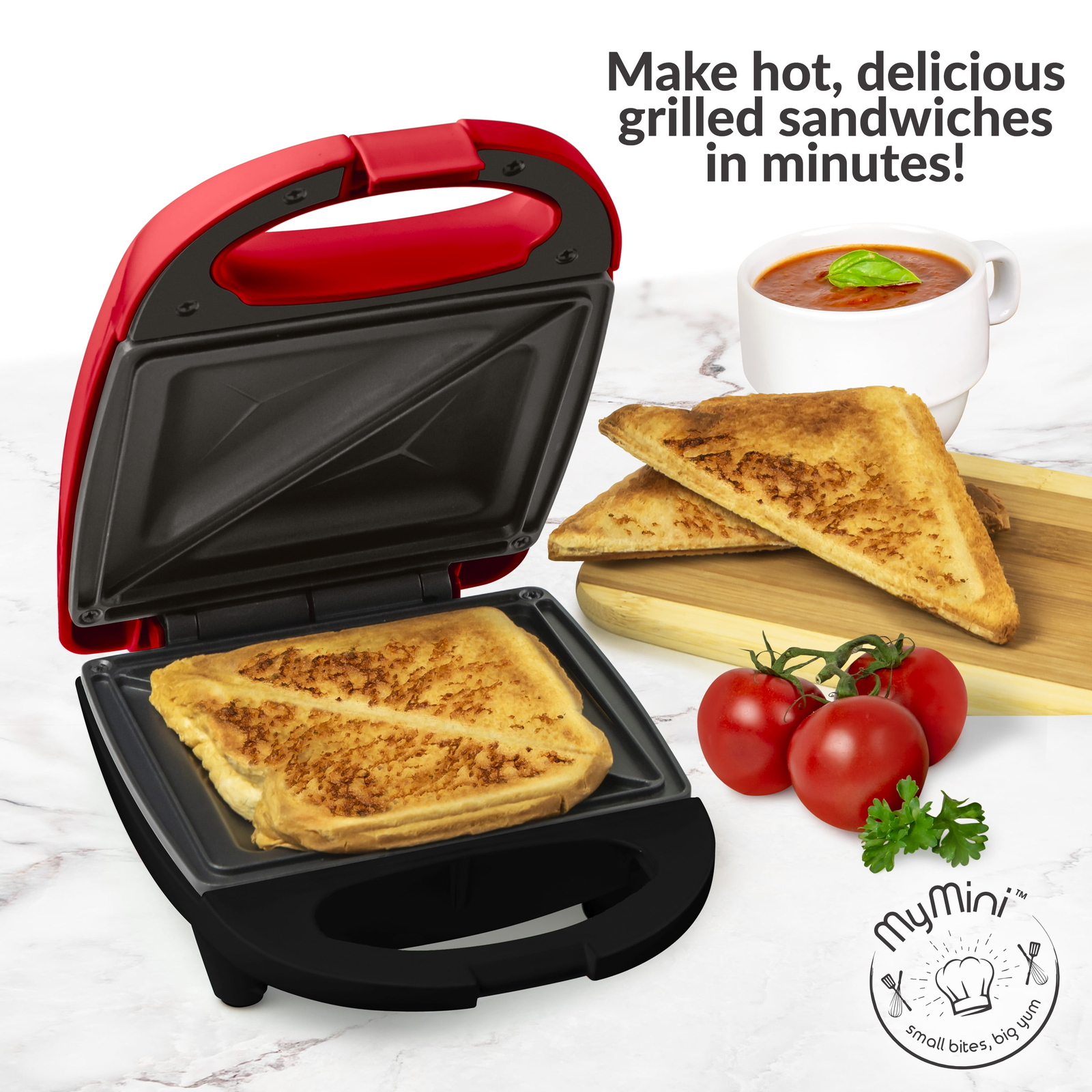 New 10.75 x 8.62 x 4.65 Inches, Sandwich Maker,EASY TO USE