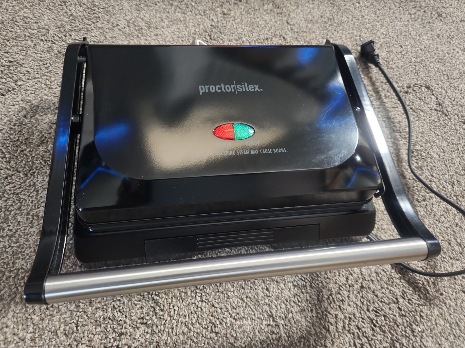 Proctor Silex Panini Press & Compact Grill, Nonstick Plates, 25440MN
