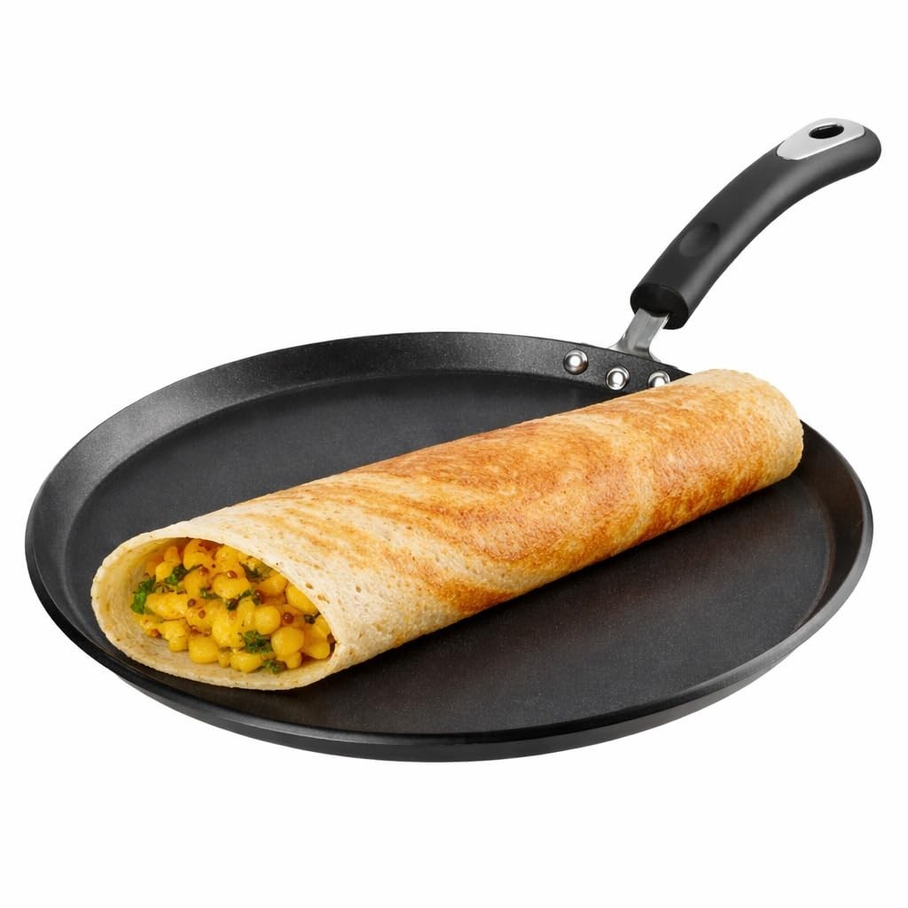 Vinod Hanos Non Stick Dosa Tawa 5.25mm Hard Anodized Induction Gas PFOA Free
