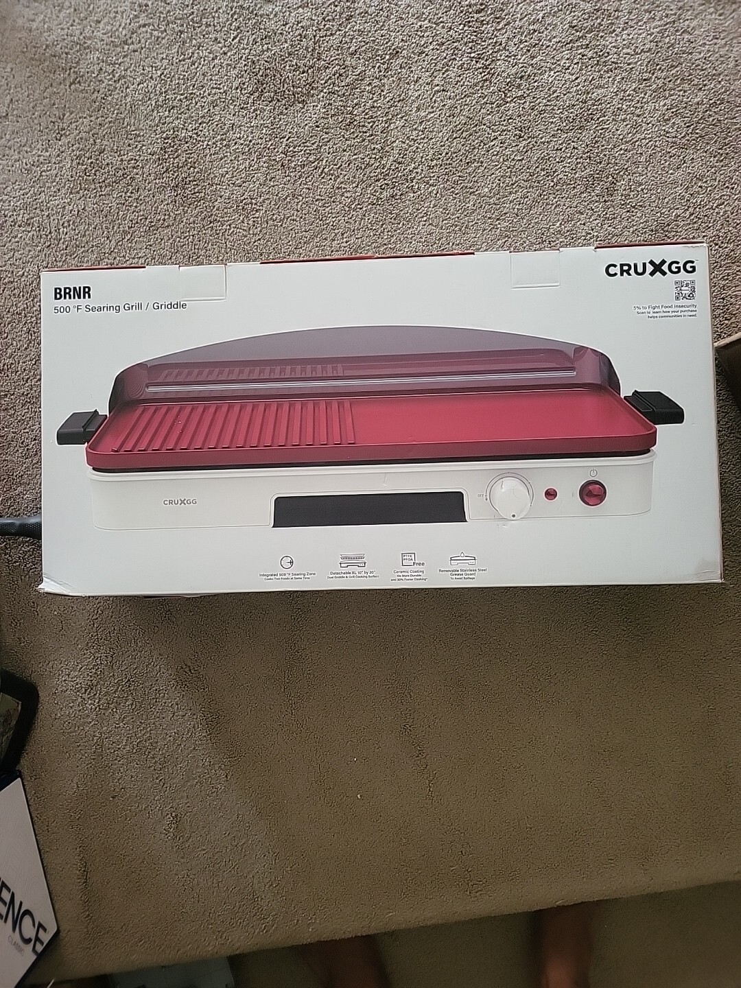 CRUXGG 500°F Extra Large Ceramic Nonstick Searing Grill & Griddle – BRNR 500°F