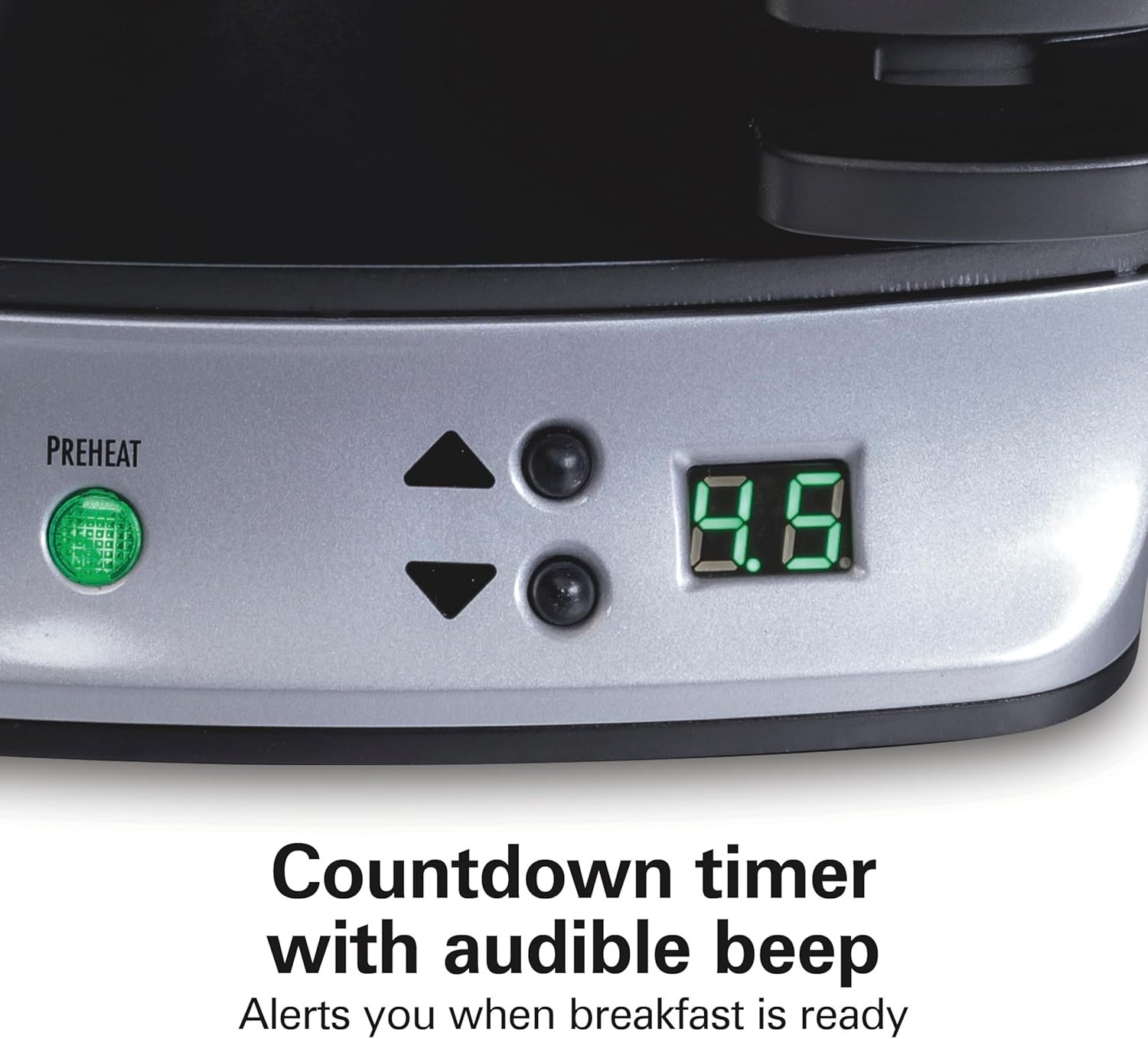 Dual Breakfast Sandwich Maker with Timer Nonstick Egg Cooker Silver