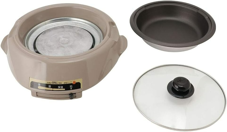 Maruyama Giken Electric Grill Pan 23cm Light Brown AZ-3931 F/S made in Japan