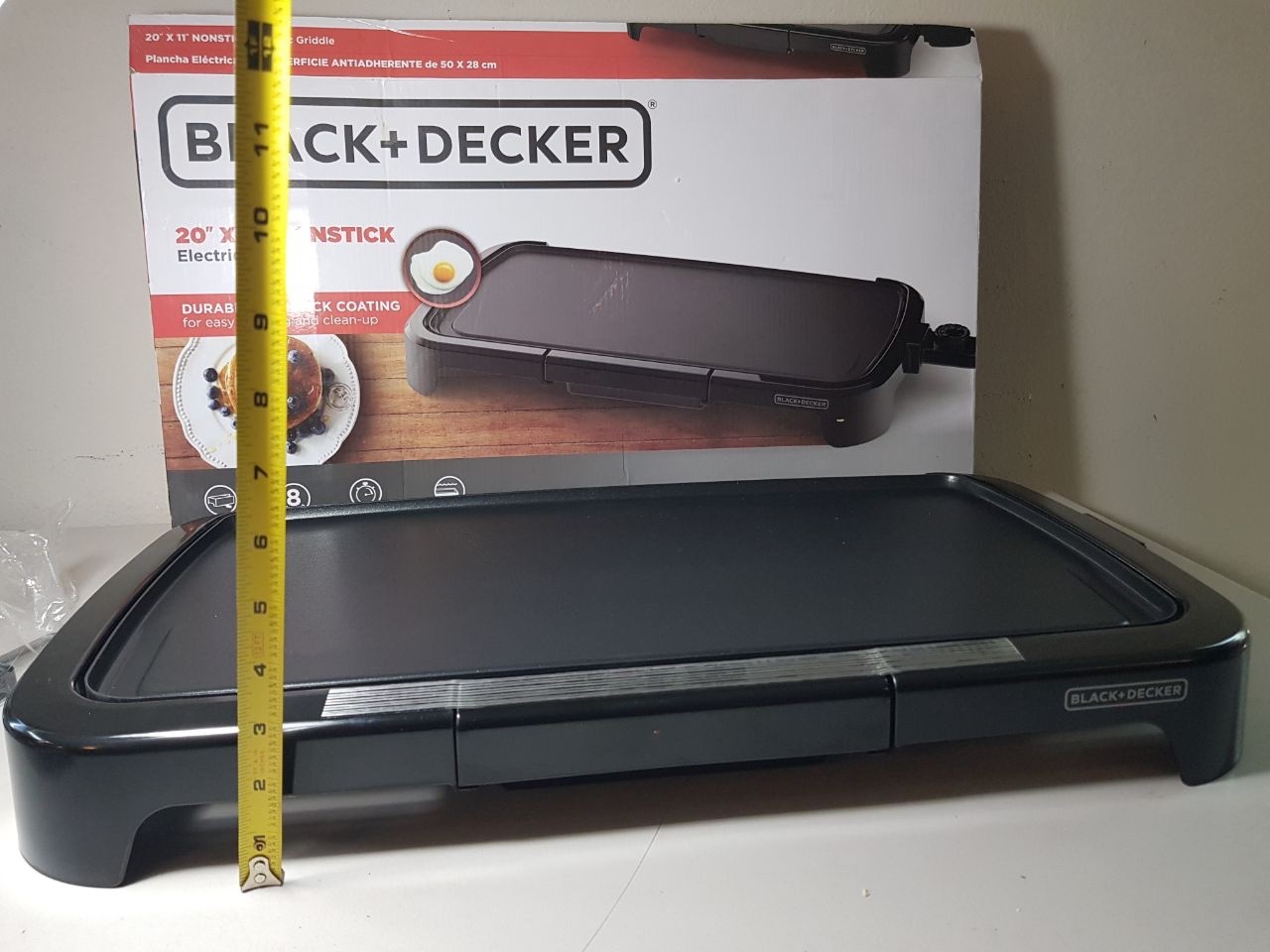 Black+Decker 20″ x 11″ Nonstick Electric Griddle – Model GD2011B – Family Size
