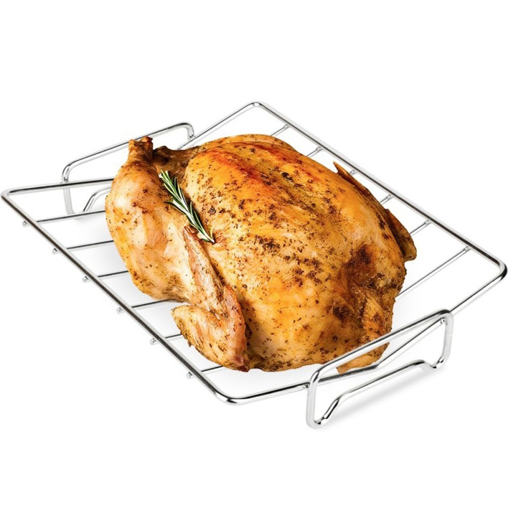 Stainless Steel V Rack for Cooking Turkey Roast Pork and Whole Chicken