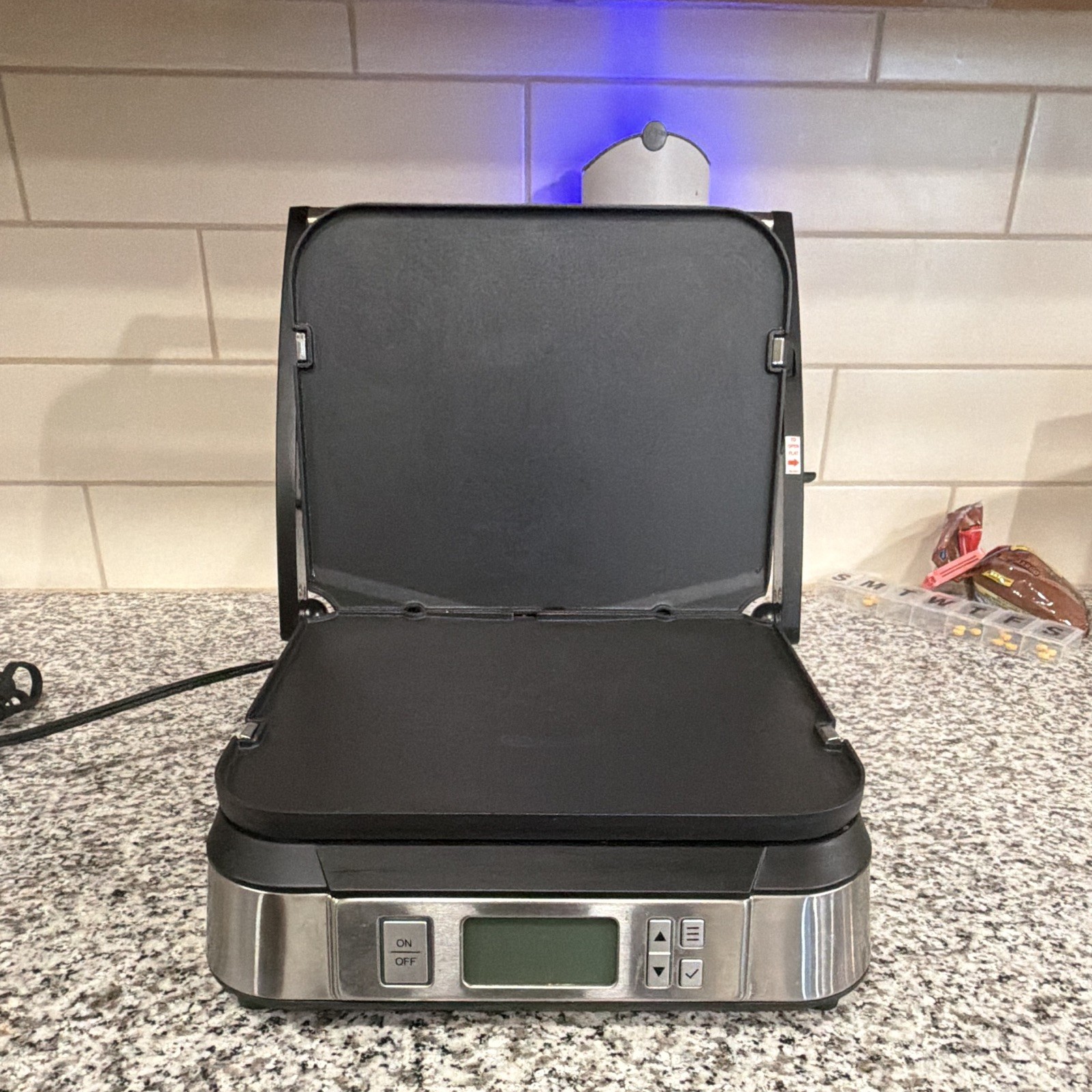 Stainless Steel Electric Contact Grill/Griddle Press, Digital, Removable Plates
