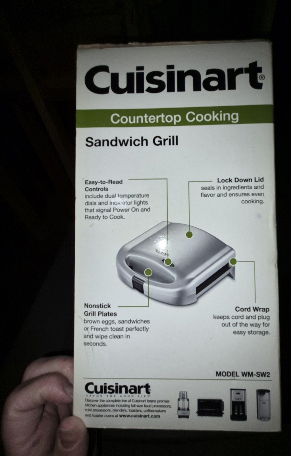 Cuisinart Countertop Cooking Dual Non-Stick Sandwich Grill Maker WM-SW2N