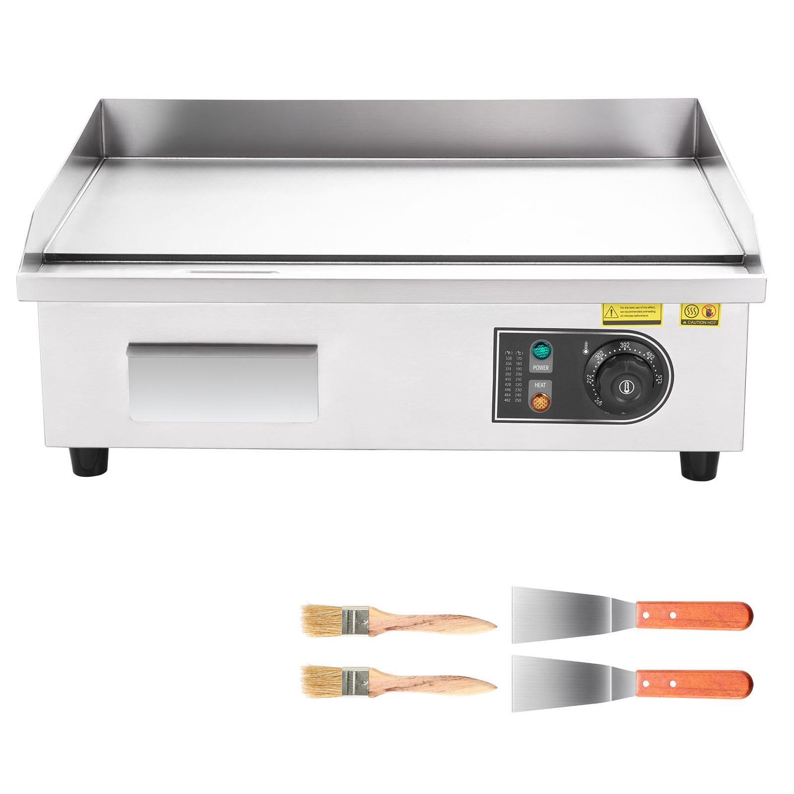 Uimoso Commercial Electric Griddle Countertop Flat Top Grill 21.06 x 11.81 inch