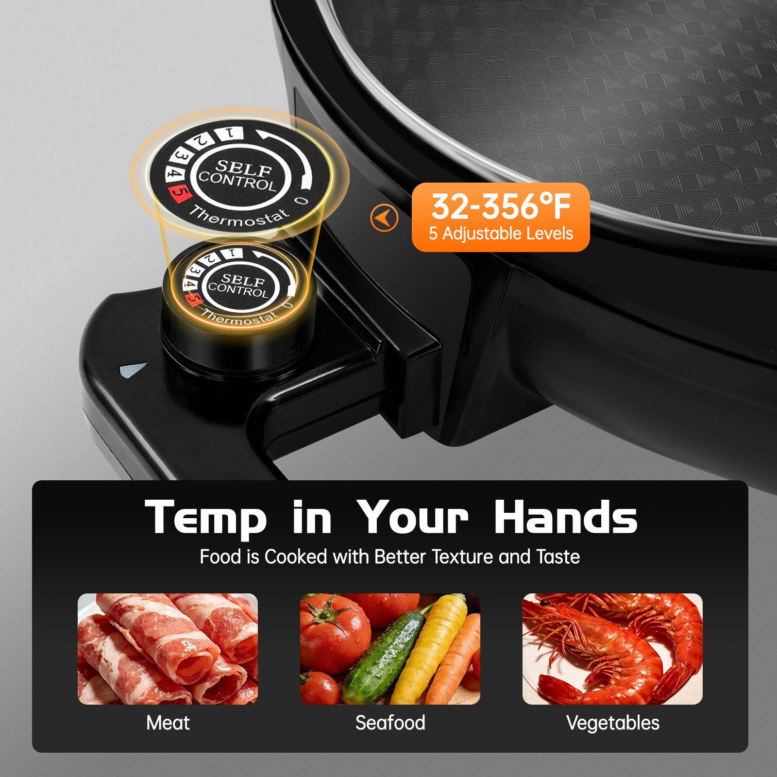 Circular Edition Hotpot Grill Combo Indoor BBQ Parties Electric Hot Pot Black