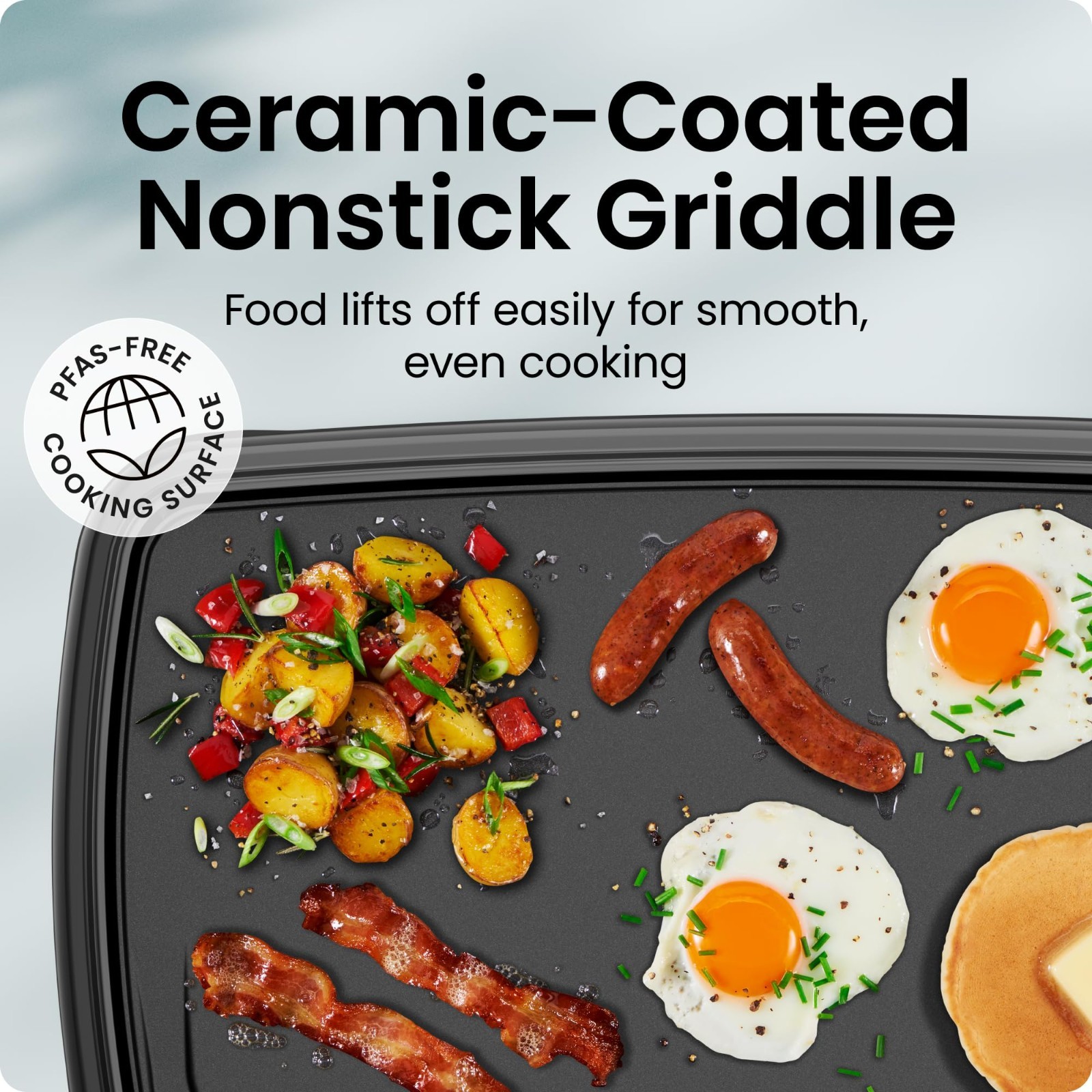 Extra Large Electric Griddle with Removable Temperature Control, Nonstick Surfac
