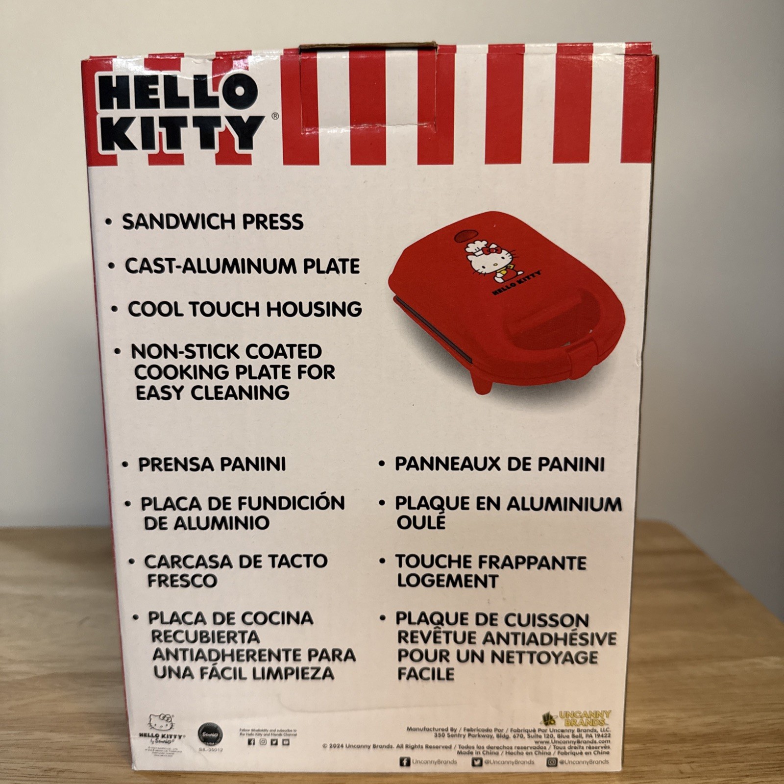 Hello Kitty Grilled Cheese Maker Red Sandwich Press Panini Grill NIB
