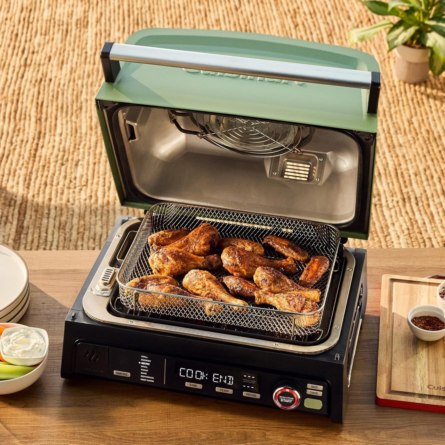 Cuisinart FlavorBoost™ 8-in-1 Outdoor Electric Grill, Smoker & Air Fry,