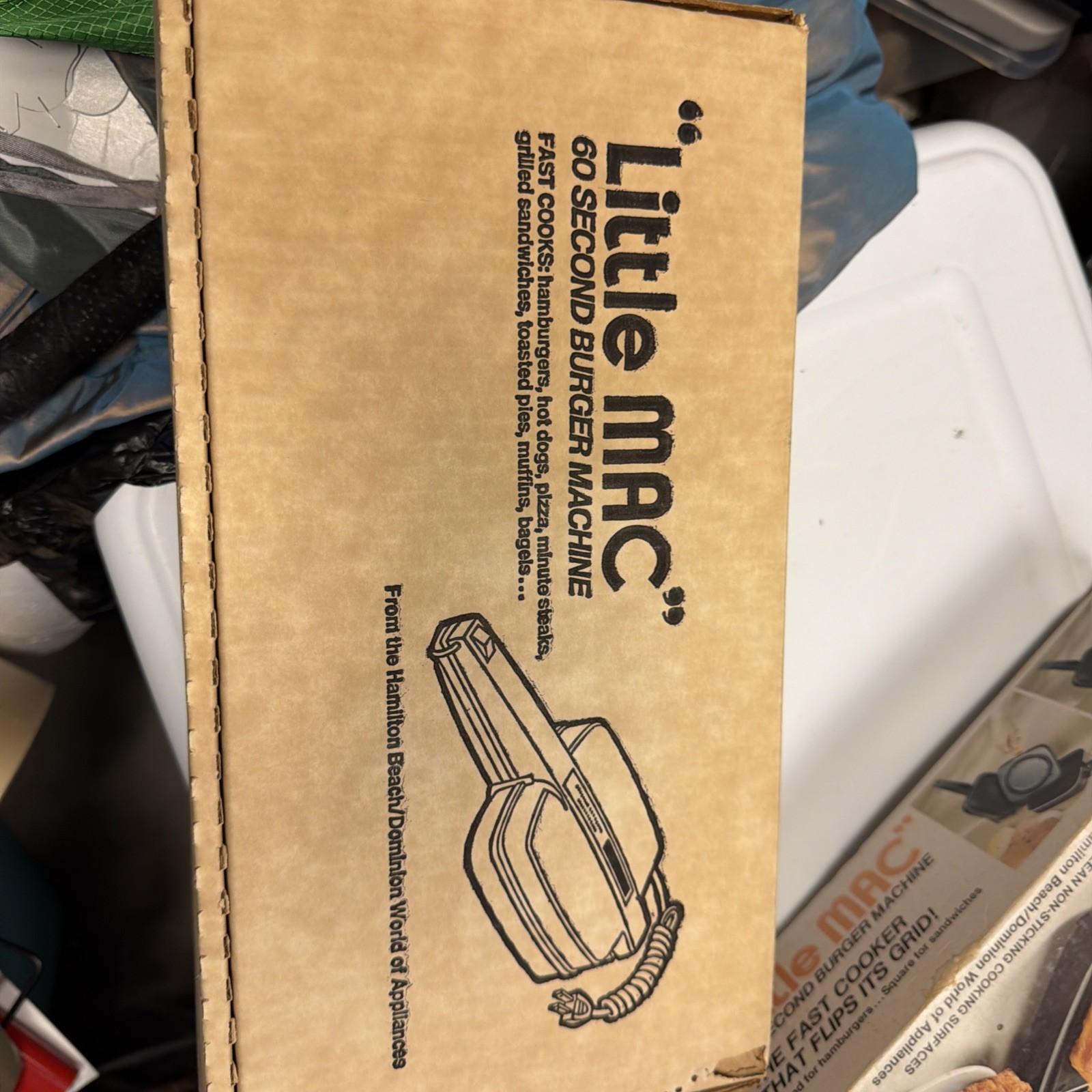 Vintage Little Mac 60 Second Burger Machine W/Box