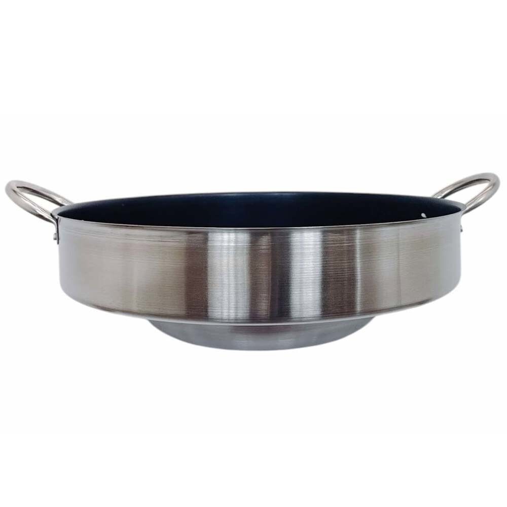HD 23″ x 7″ Stainless Steel Concave Comal Griddle Pan Non-Stick Coating Cookware