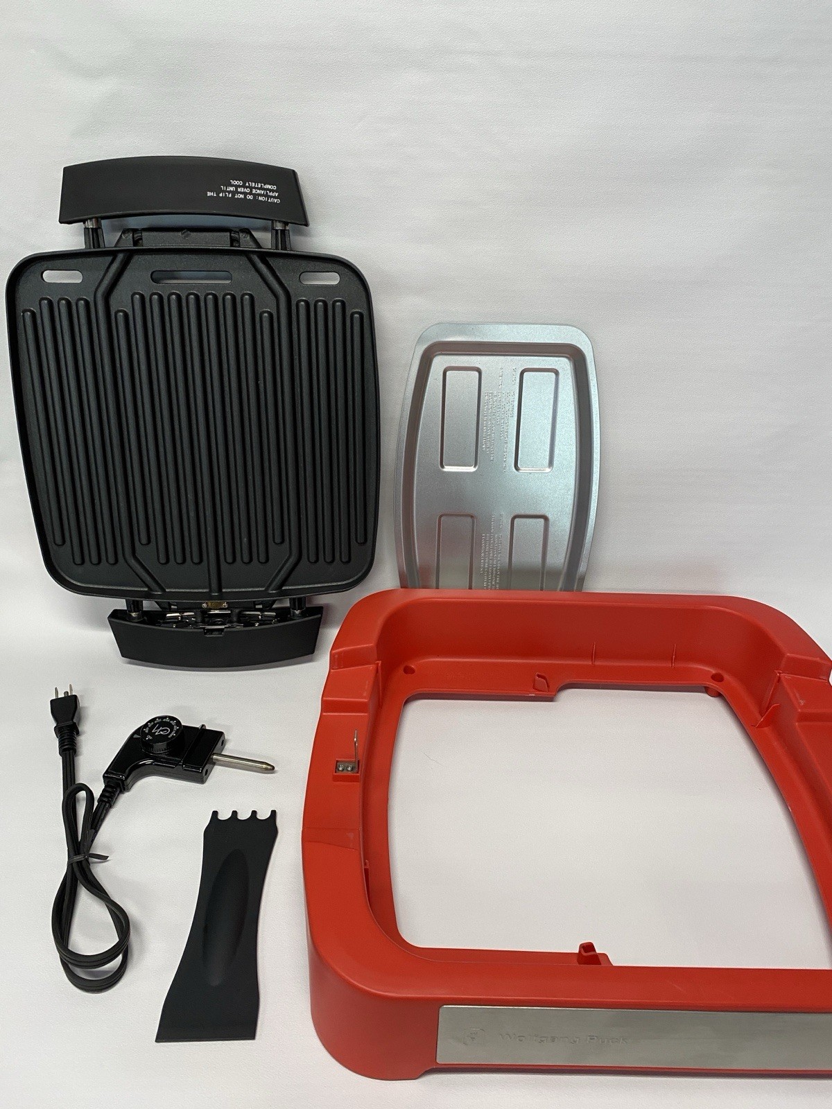 RED Wolfgang Puck Electric Reversible Grill Griddle Cafe Countertop SFB