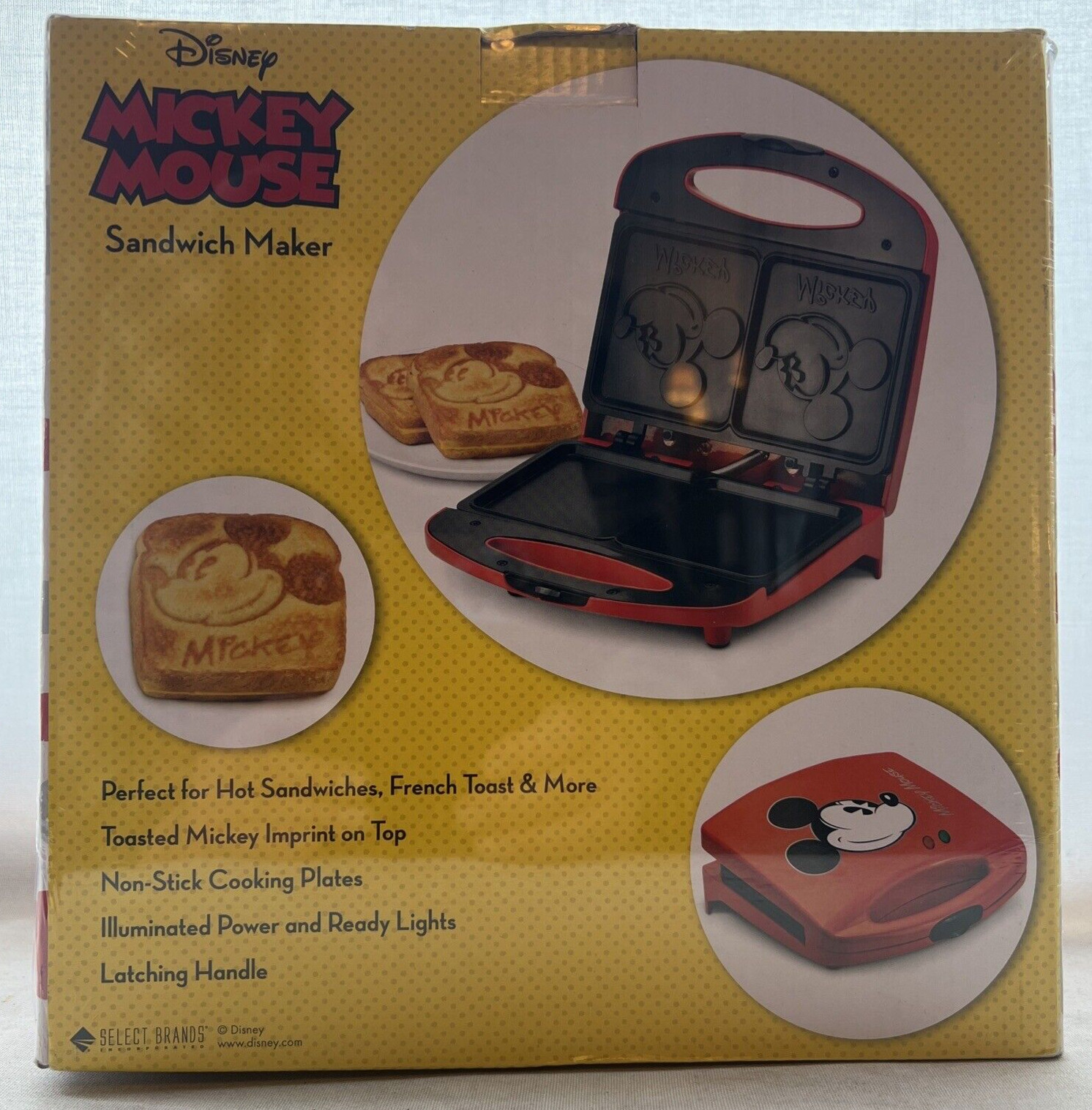 NEW Disney Mickey Minnie Mouse French Toast Hot Sandwich Maker DCM-51 600 watts