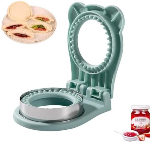 CHICHAUS Uncrustable Sandwich Maker, Sandwich Pocket Circle Shape Cutter & Se…