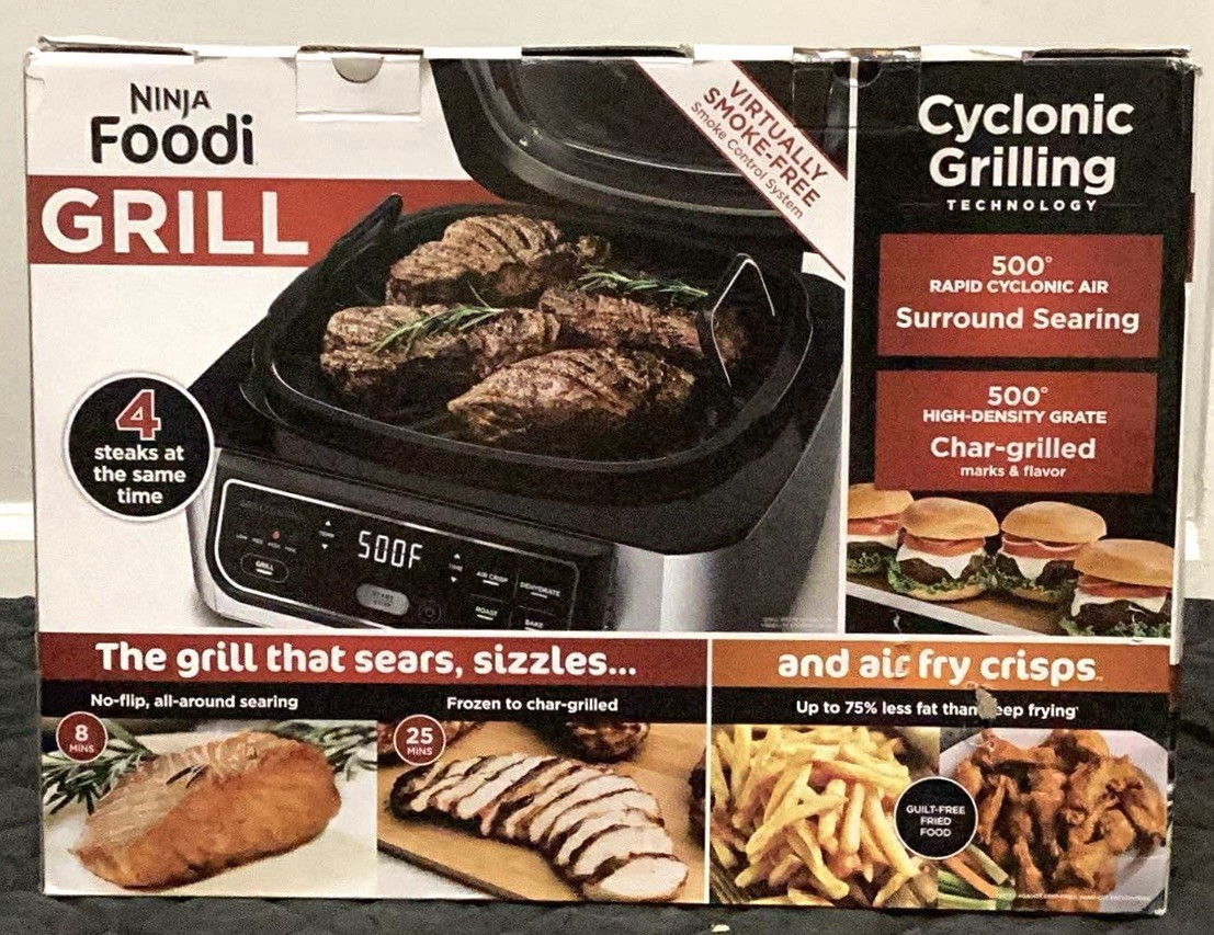 Ninja Foodi AG301 Indoor Grill Air Fryer 5-in-1 Electric Countertop 1760W Black