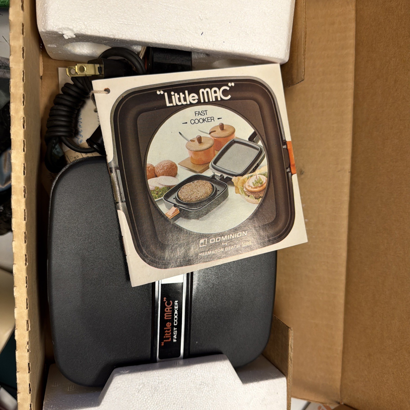 Vintage Little Mac 60 Second Burger Machine W/Box