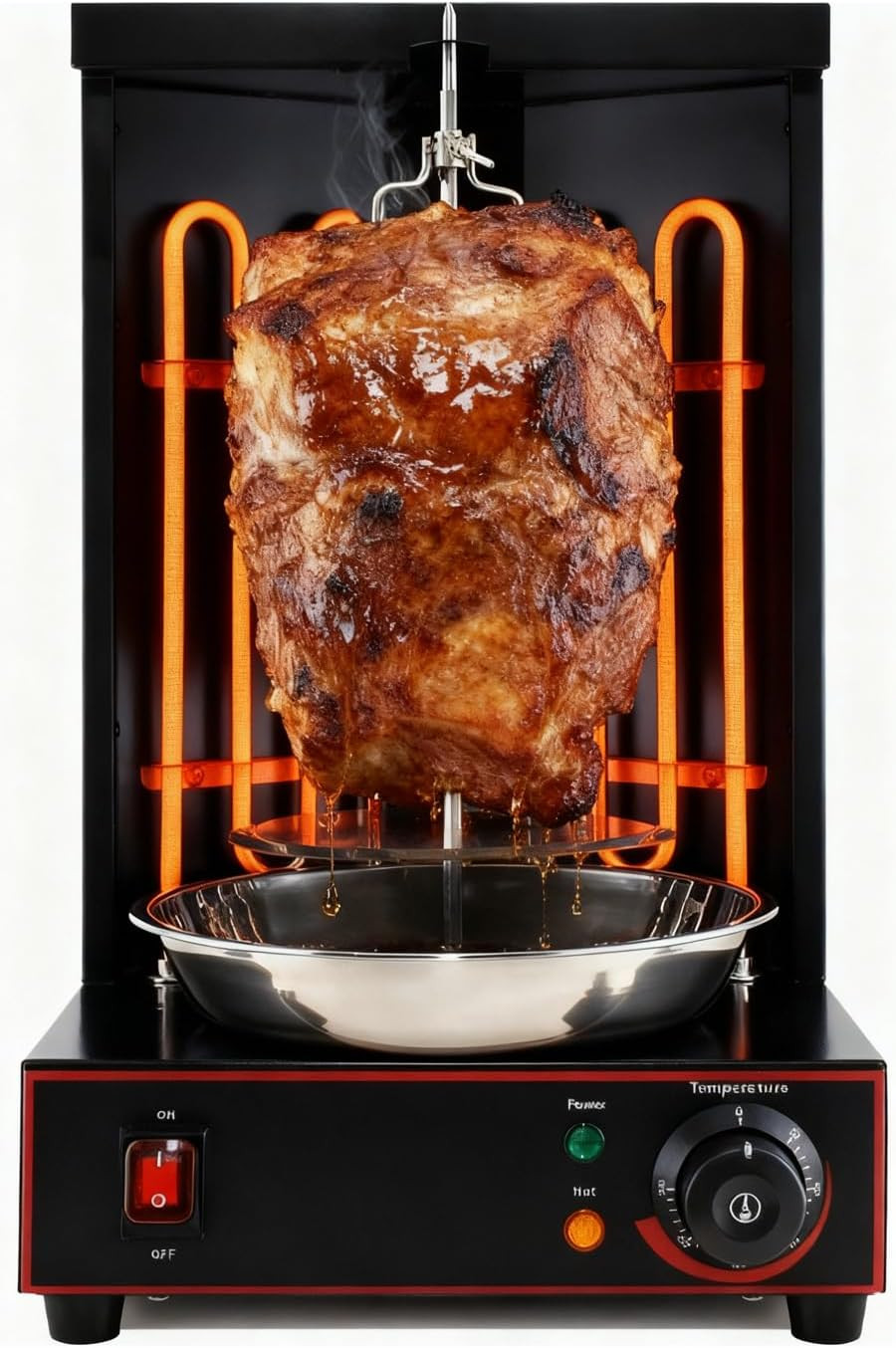 Electric Shawarma Grill Machine Countertop Rotisserie Turkey Maker Vertical Barb