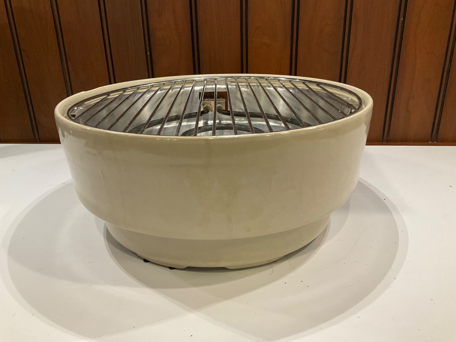 Contempra Indoor Electric Char B Que Grill Smokeless ECB-32 Stoneware Tan Base