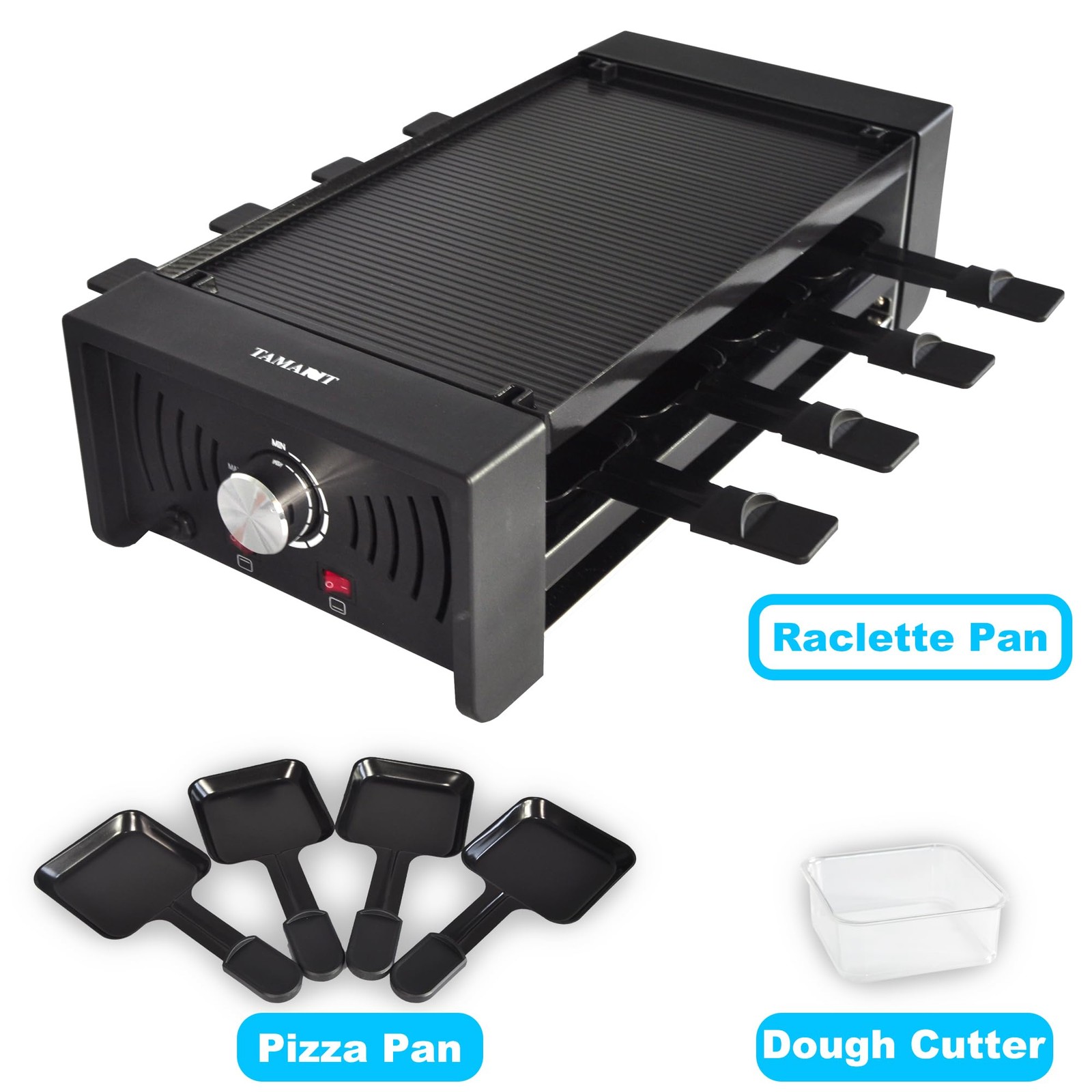 Raclette Party Grill 3-Tier 1450W Indoor Electric for 8 People – BBQ Gatherings