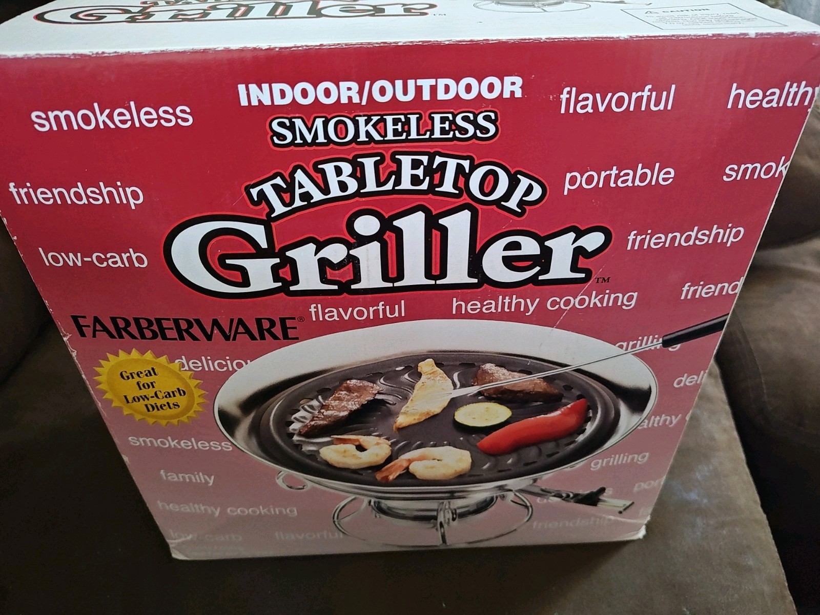 Smokeless Tabletop Griller 3-in-1 Indoor Outdoor Grill Countertop Portable Camp