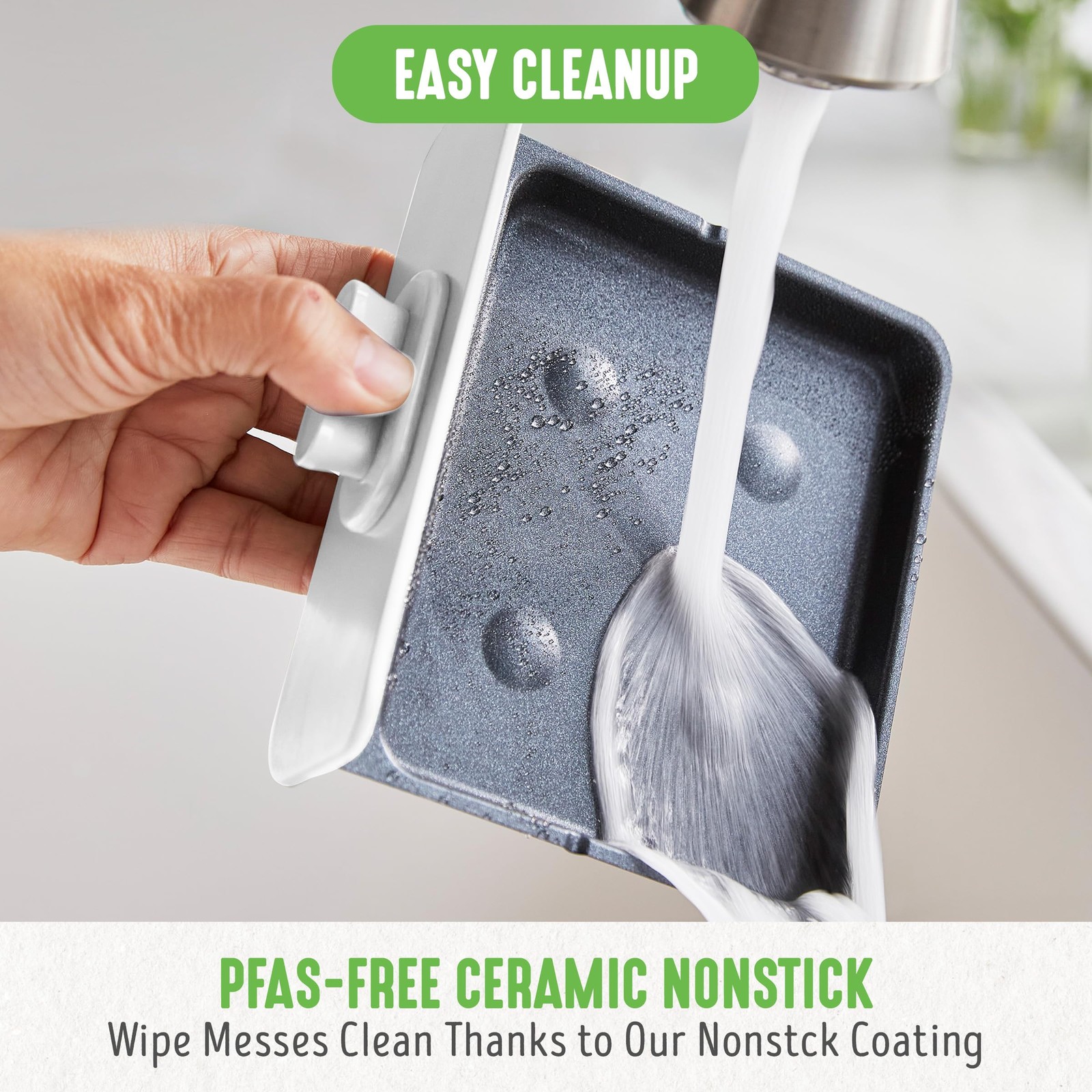 GreenLife 3-in-1 Breakfast Maker Station, Healthy Ceramic Nonstick Dual Gridd…