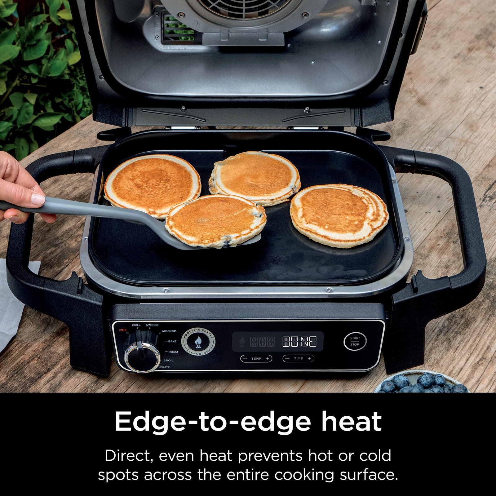 Ninja Woodfire Outdoor Flat Top Griddle Plate For Og700 Series Black Gray