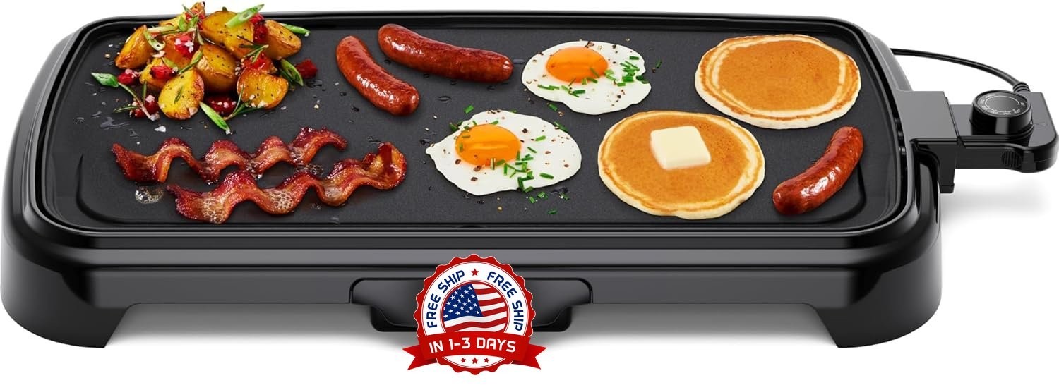 Parrilla Eléctrica Portable Sin Humo Con Superficie De Cocción Antiadherente NEW