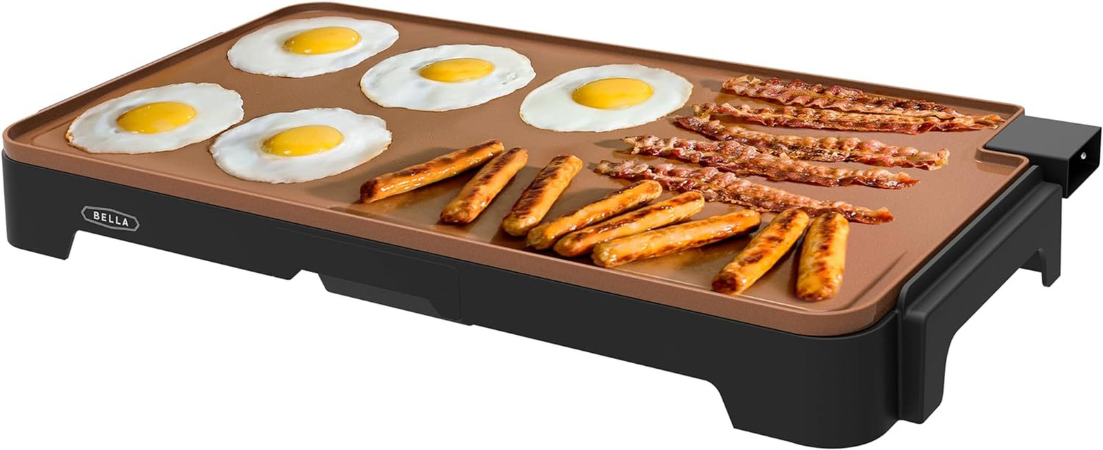 XL Electric Ceramic Titanium Griddle, Make 15 Eggs at Once, Healthy-Eco Non-Stic