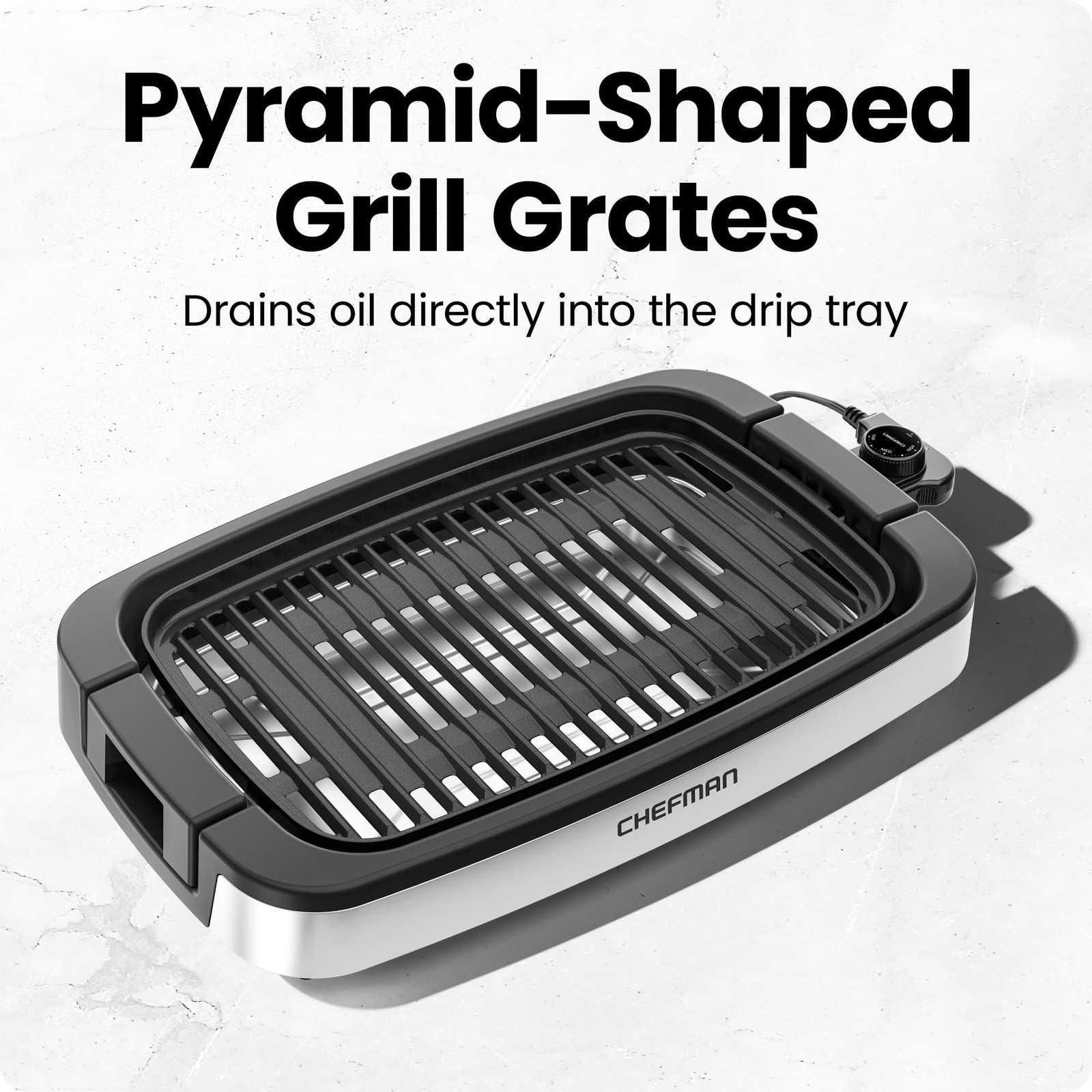 Chefman Smokeless Indoor Electric Grill, Extra Large Grilling Surface, Nonsti…