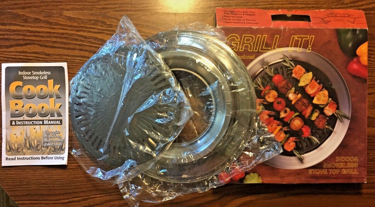 Grill It! Indoor Smokeless Stove Top Grill Professional Model Complete NOS