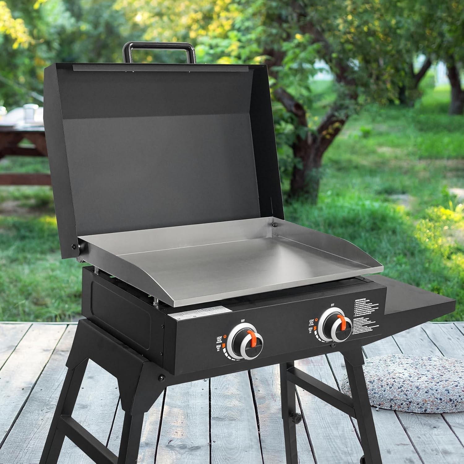 22″ Stainless Steel Griddle Top Replacement for Blackstone with Grease System