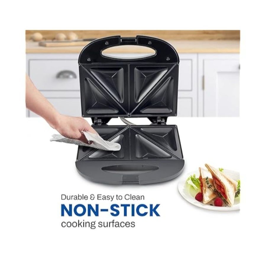 Elite Gourmet ESM2207 Maxi-Matic Sandwich Maker Non-Stick Plates LED Indicators