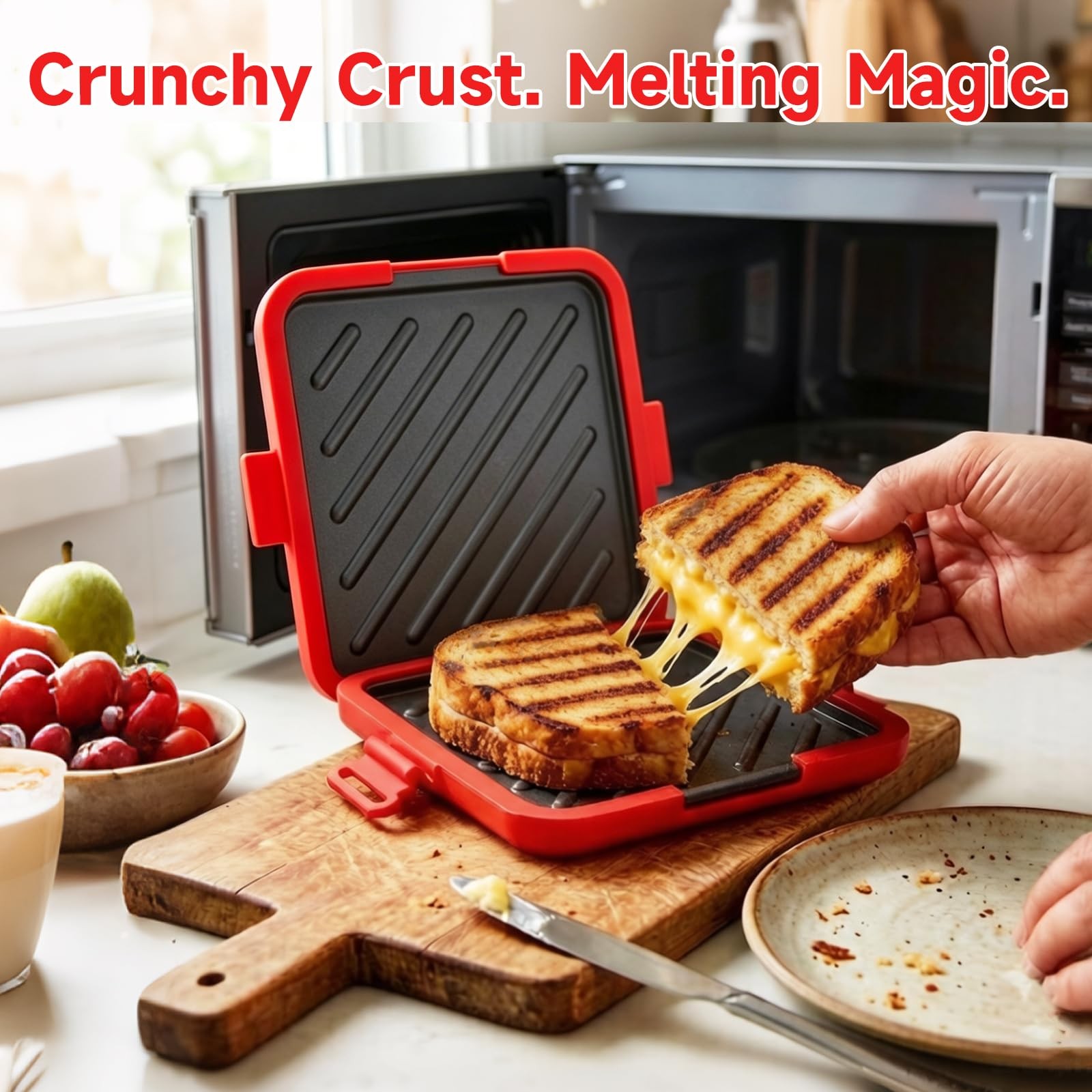 Microwave Grilled Cheese Maker & Sandwich Crisper Cookware