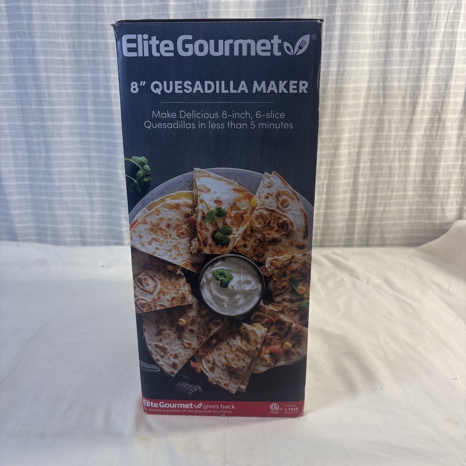 Elite Gourmet 8” Quesadilla Maker Manual Non Stick New Open Box Model EQD413