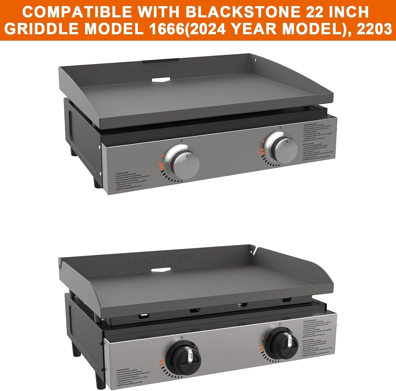 Upgraded Hinged Lid for Blackstone 1666 Griddle | 22-Inch Hard Cover Accessory