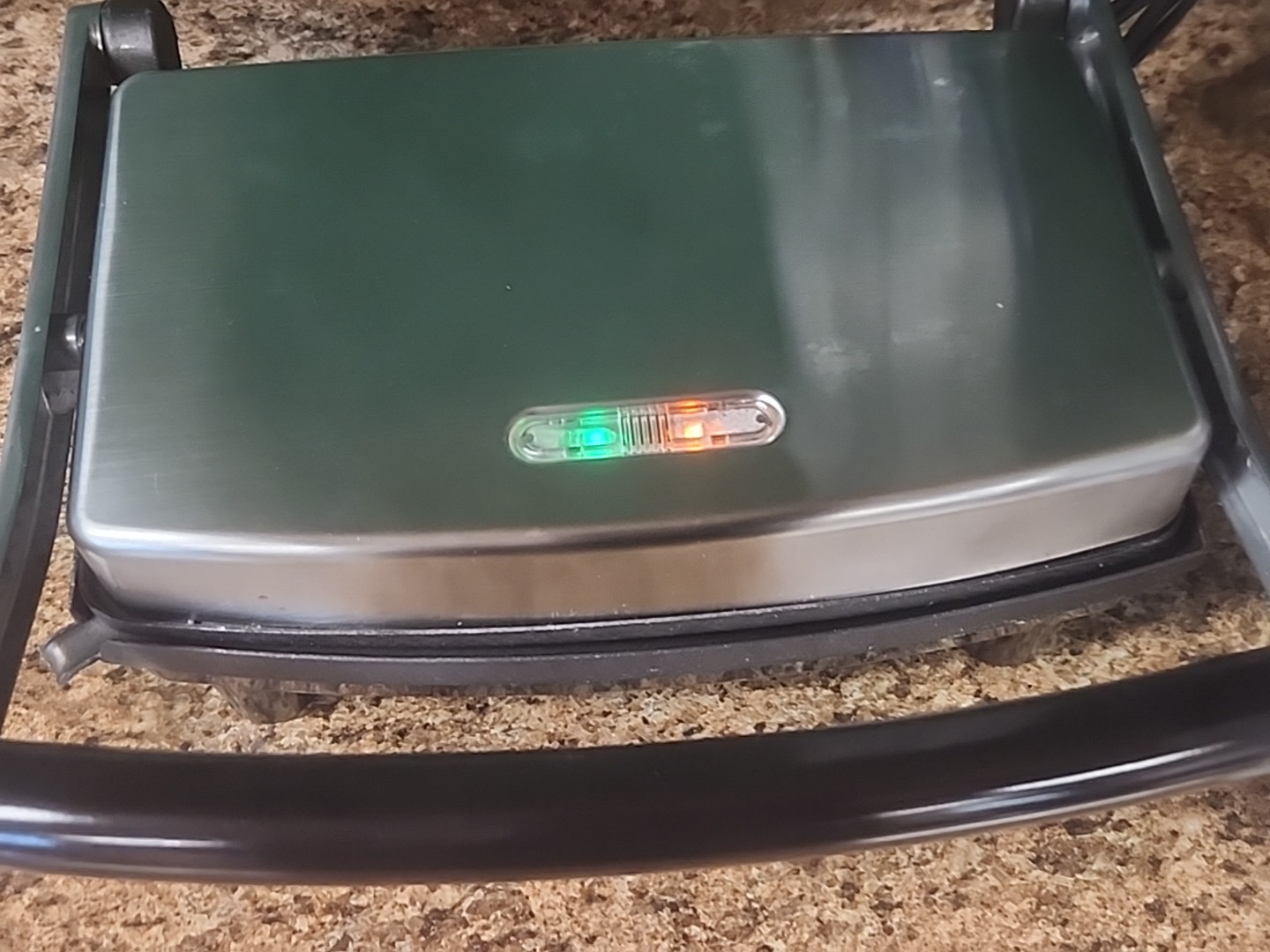 Parini Stainless Steel Panini Grill. Dual Sided Non-Stick Surface.