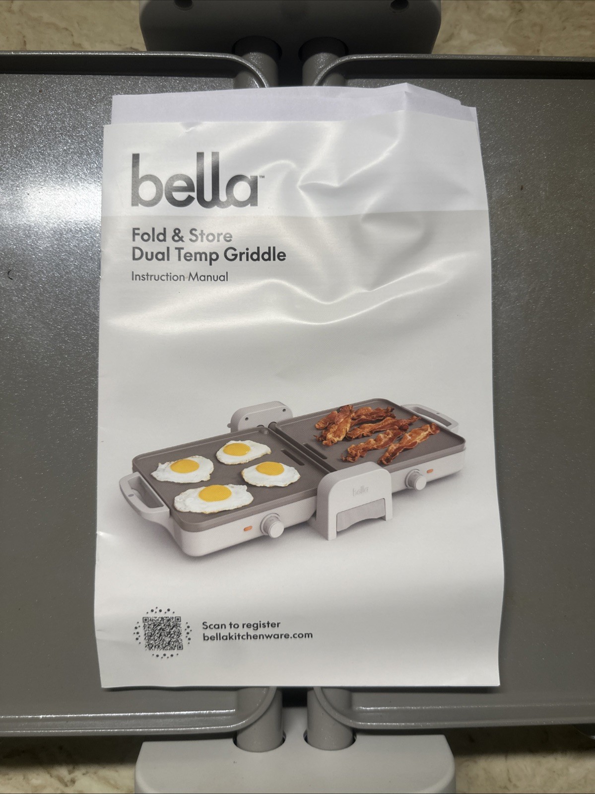 Bella Ceramic Fold-N-Store Dual Temp Griddle. Free Shipping!!
