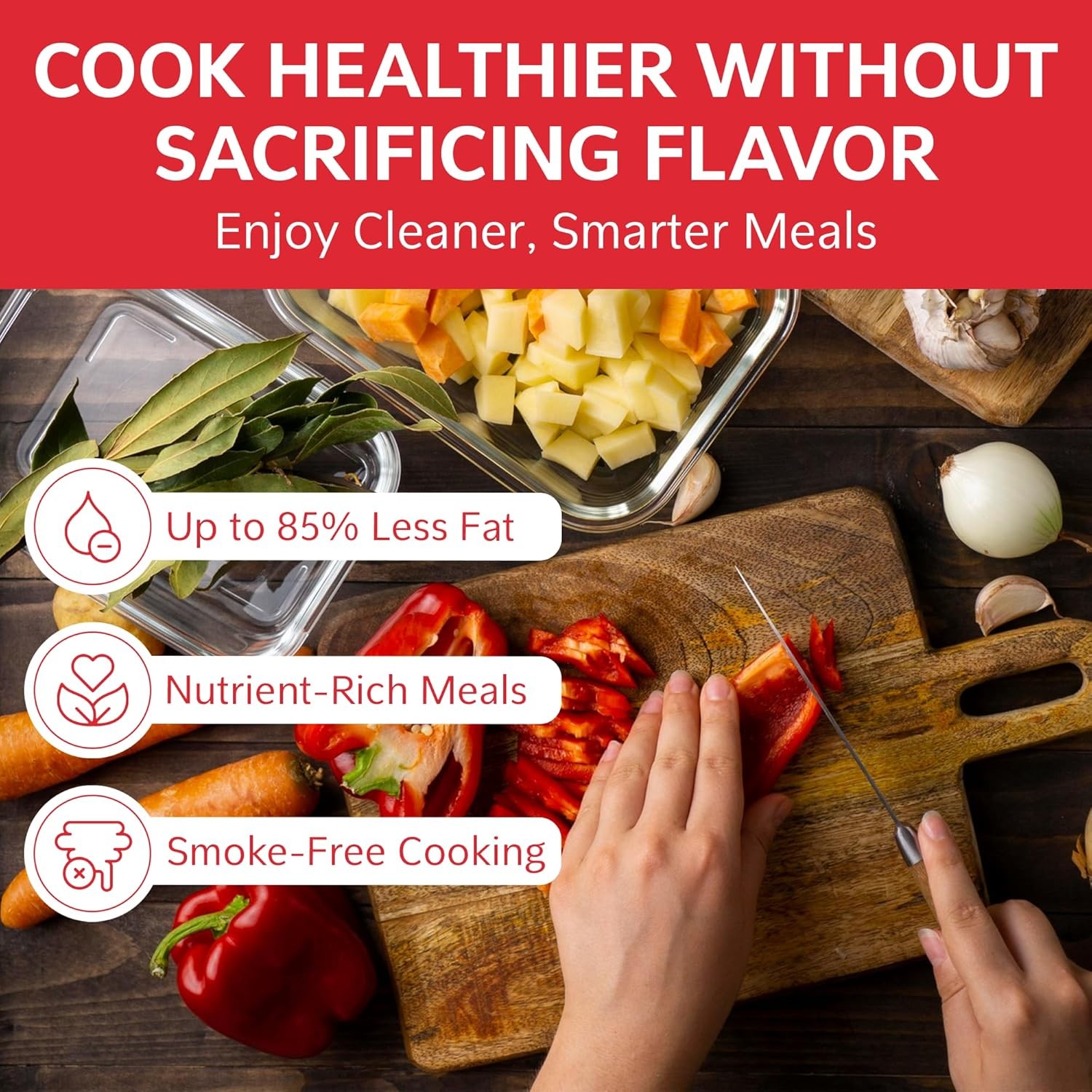 Foodgenie Gourmax Pro One Cooking Device-All-in-One Oven, Smokeless Grill,1500W