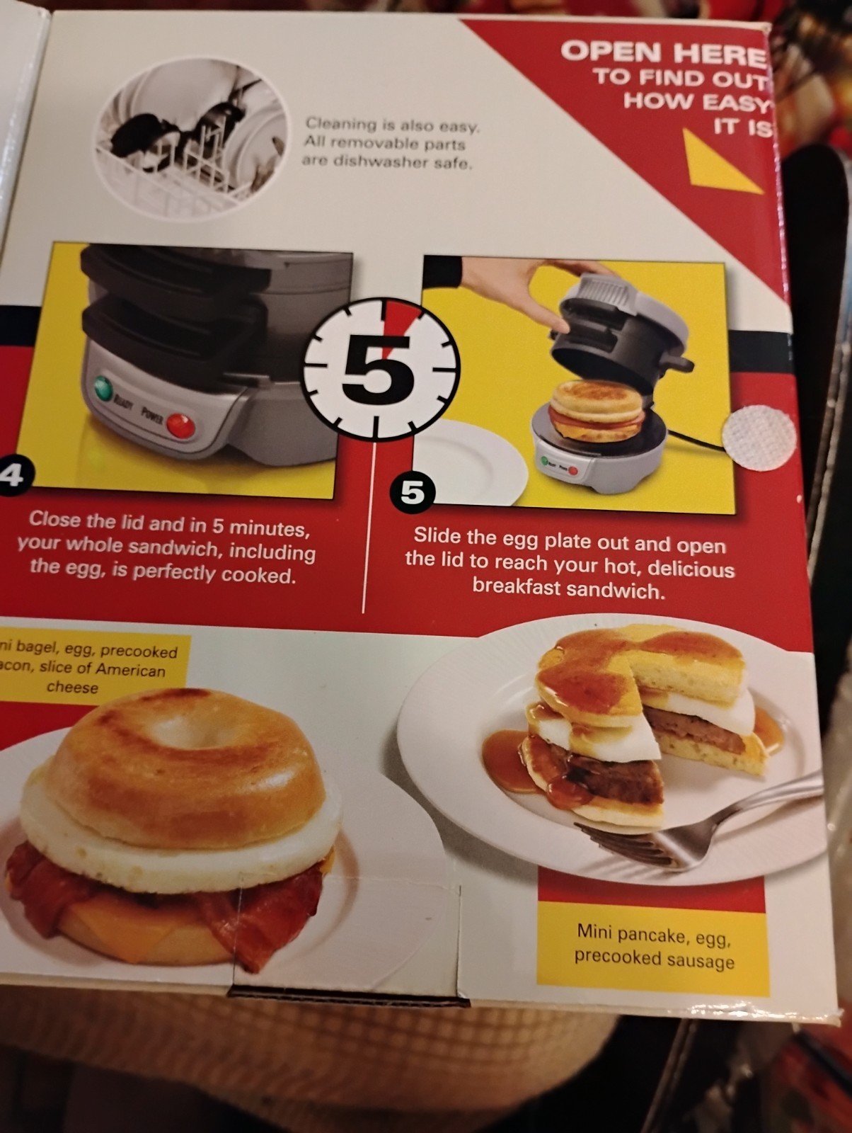 Hamilton Beach Breakfast Sandwich Maker 25475. Complete. Electric none stick