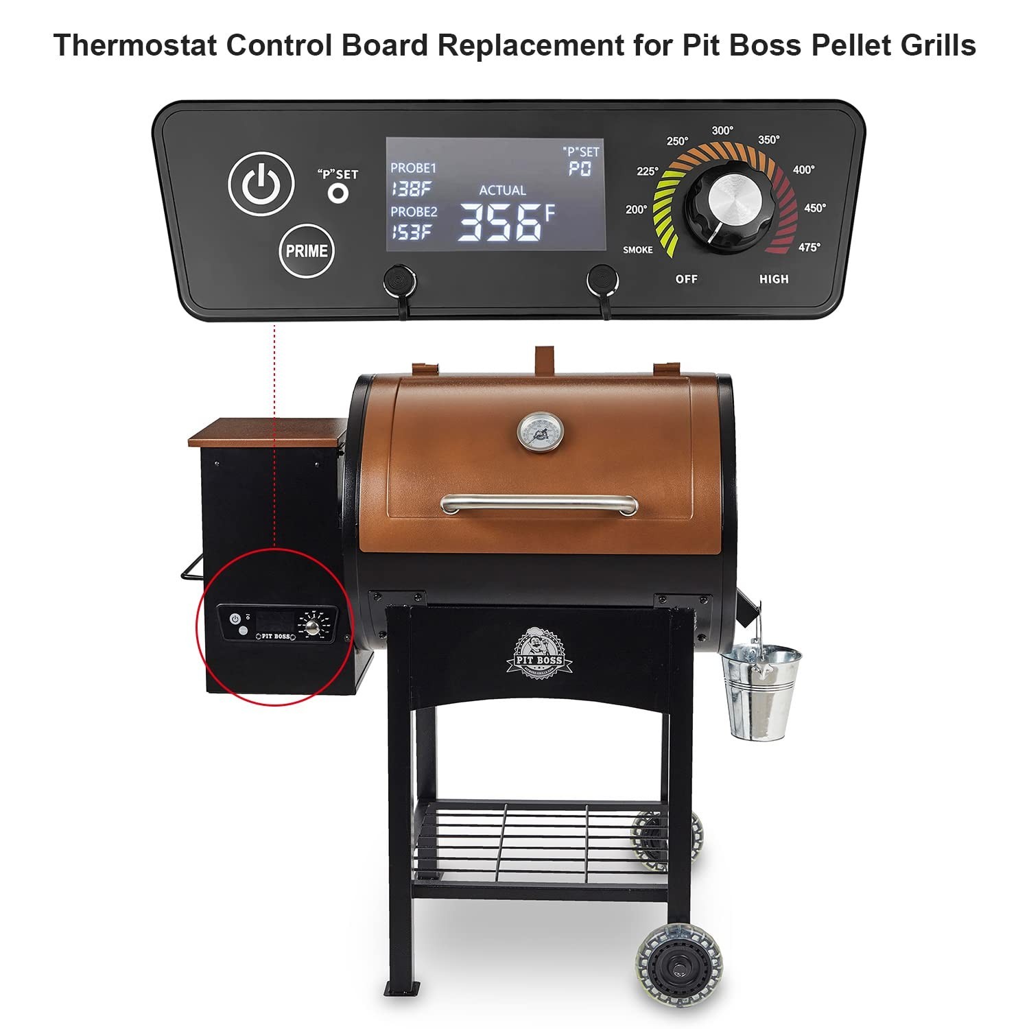 Upgraded Control Board for Pit Boss Wood Pellet Grills, Pit Boss Control Panel T