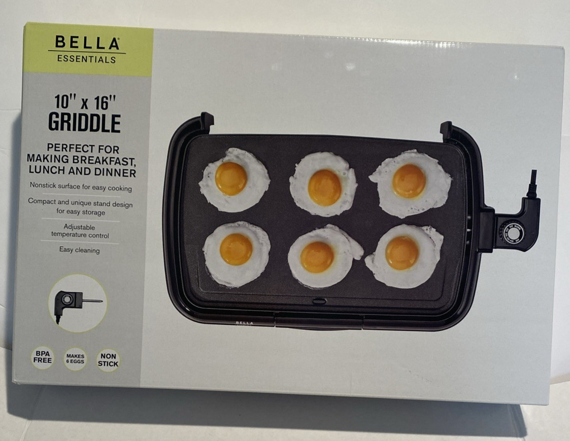 Bella Electric Essentials Non Stick Griddle Large 10 X 16