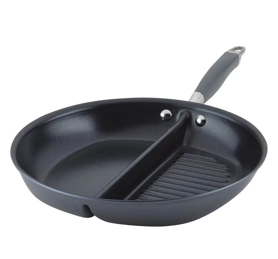 Anolon Advanced Home 12.5-in. Divided Grill & Griddle Skillet